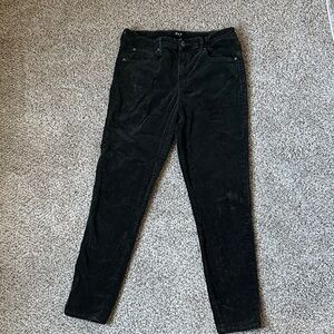 Oat New York Deep Green Skinny Elastic Corduroy Pants